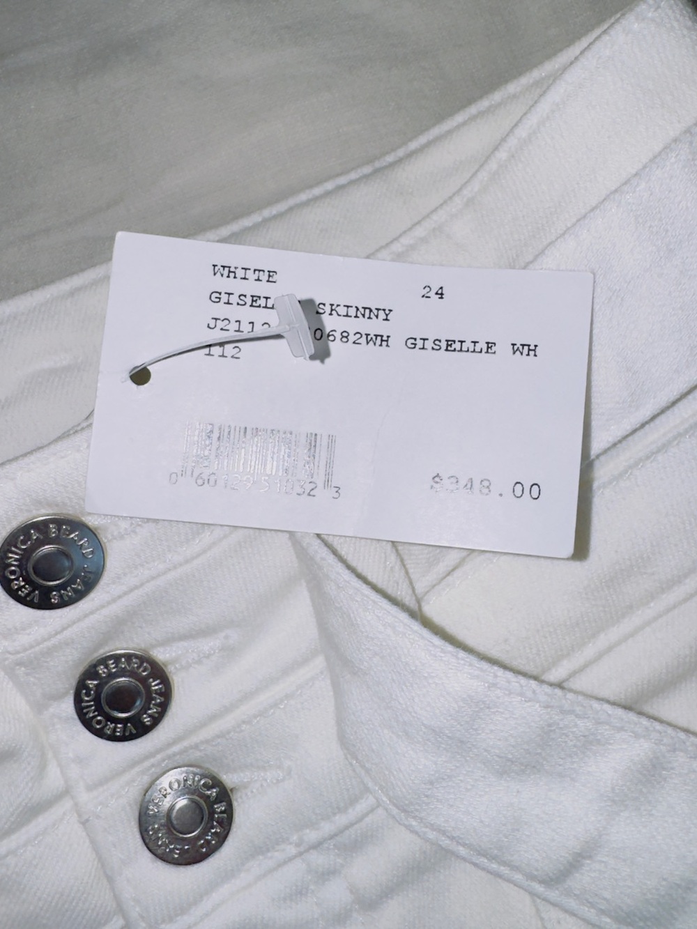 Veronica Beard White Giselle Flare Jeans High Rise Size 26 NWT - Picture 12 of 14